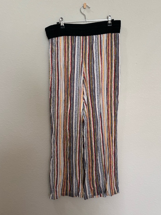 Robert Louis Pants - Robert Louis Multicolor Striped Boho Pull-On Wide Leg Pants Size Large